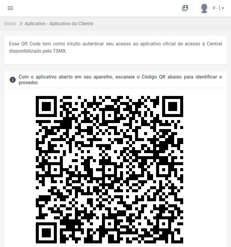 Acessando o QR Code pela Central Parte 2