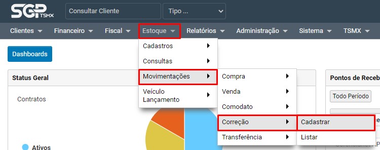 Acessando Correções