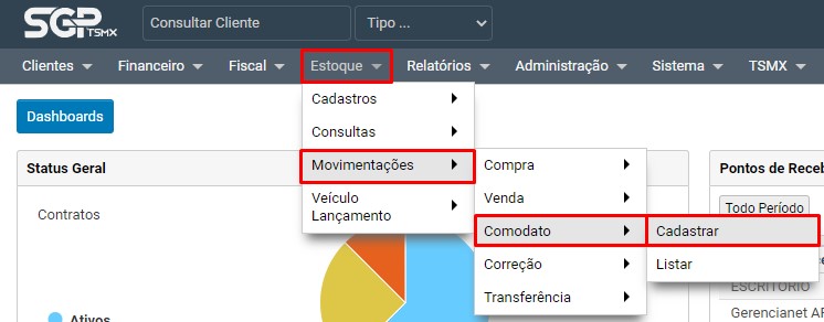 Acesso ao Comodato