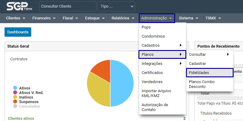 Administração - Planos - Fidelidades