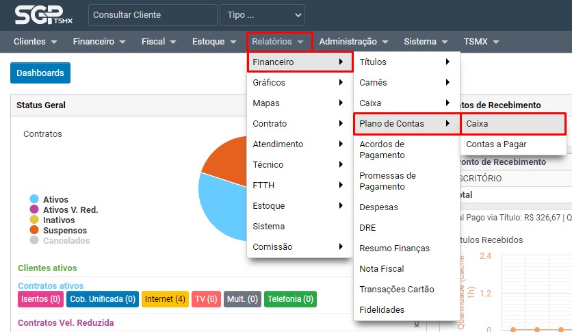 Acessando Relatorio de Plano de Contas